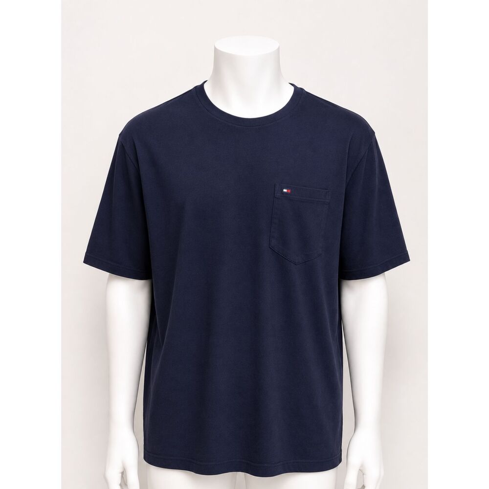 Tommy Hilfiger Men’s Navy Short Sleeve Polo Shirt XXL 100% Cotton